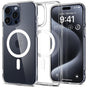 Husa pentru iPhone 15 Pro, Spigen Ultra Hybrid MagSafe (ACS06715), alb;transparenta