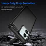 Husa pentru Motorola Moto G84, Techsuit Carbon Silicone, albastru