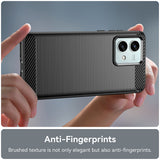 Husa pentru Motorola Moto G84, Techsuit Carbon Silicone, albastru