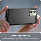 Husa pentru Motorola Moto G54, Techsuit Carbon Silicone, albastru