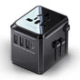 Incarcator Yesido retea (MC10), 3x USB, Type-C, pentru Travel, EU, UK, US, AUS, 3.6A, Negru