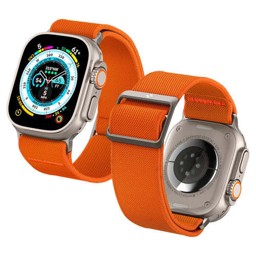 Curea pentru Apple Watch 6 44mm, Spigen Fit Lite Ultra (AMP05986), portocaliu