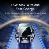 Suport auto Yesido cu Incarcare Wireless (C197), pentru Parbriz si Bord, 15W, negru