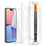 Folie de protectie pentru iPhone 15 Pro, Spigen Glas.tR EZ-FIT HD (AGL06898)
