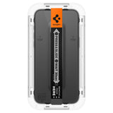 Folie de protectie pentru iPhone 15 Pro Max, Spigen (2 pack) Glas.tR EZ-FIT (AGL06873)