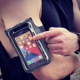 Techsuit Sports Armband (TH10), cu Velcro, pentru Phones, max 6.5, Black / Gri