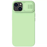 Husa pentru iPhone 15 Plus, Nillkin CamShield Silky MagSafe Silicone, verde