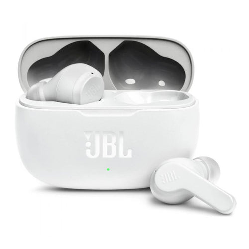 Casti wireless JBL (Wave 200), Bluetooth 5.0, True Wireless, Microfon, Voice Assistant, Siri, alb