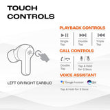 Casti wireless JBL (Wave 200), Bluetooth 5.0, True Wireless, Microfon, Voice Assistant, Siri, alb