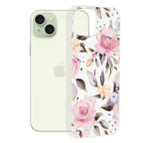 Husa pentru iPhone 15 Plus, Techsuit Marble Series, alb
