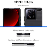 Husa pentru Xiaomi 13T, Techsuit Carbon Silicone, albastru