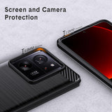 Husa pentru Xiaomi 13T, Techsuit Carbon Silicone, albastru