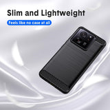 Husa pentru Xiaomi 13T, Techsuit Carbon Silicone, albastru