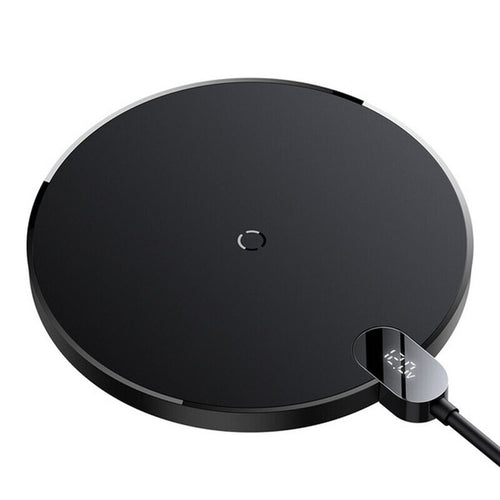 Incarcator wireless Baseus (CCED000001), pentru Phone, Earbuds, Afisaj digital, 15W, negru