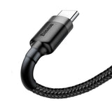 Cablu Baseus de date Cafule (Catklf-AG1), USB to Type-C, Incarcare rapida, 3A, 480Mbps, 0.5m, negru;gri