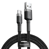 Cablu Baseus de date Cafule (Catklf-AG1), USB to Type-C, Incarcare rapida, 3A, 480Mbps, 0.5m, negru;gri