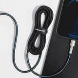 Cablu Baseus de date Cafule Series Metal (Catljk-A01), Type-C to Lightning, Incarcare rapida PD20W, 480Mbps, 2.4A, 1m, negru