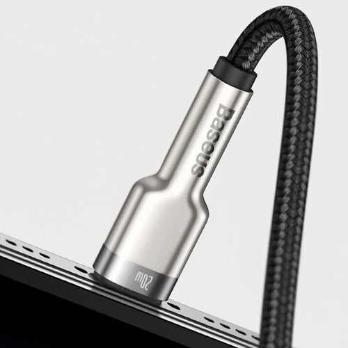 Cablu Baseus de date Cafule Series Metal (Caljk-A01), USB to Lightning, 2.4A, 480Mbps, 1m, negru
