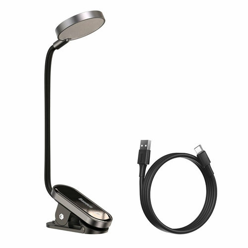 Baseus Lamp Dark (Dgrad-0G), cu Mini Clip, pentru Comfort Reading, 4000K, 350mAh, Dark Gri