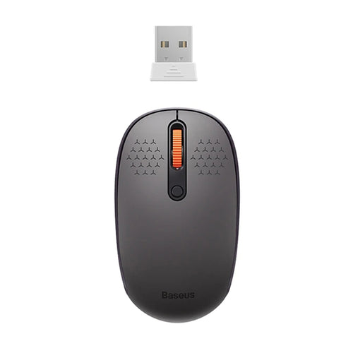 Mouse wireless Baseus Tri-Mode F01B (B01055503833-00), Bluetooth 5.0, 2.4G, 1600 DPI, gri