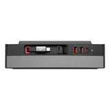 Hub USB Baseus T-Space Series (B00051300111-00), USB-C to HDMI, Type-C, 3x USB, RJ45 pentru Tesla Model 3 / Y, negru;gri
