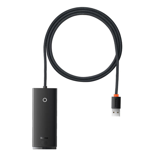 Hub USB Baseus Hub Adapter Lite Series (WKQX030101), USB to 4x USB3.0, Type-C, 1m, negru