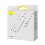 Hub USB Baseus Hub Adapter Lite Series (WKQX030101), USB to 4x USB3.0, Type-C, 1m, negru