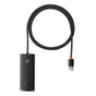 Hub USB Baseus Hub Adapter Lite Series (WKQX030201), USB to 4x USB3.0, Type-C, 2m, negru