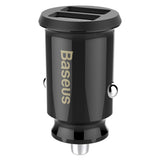 Incarcator auto Baseus Grain (Ccall-ML01), Dual USB, LED Backlight, 5V, 3.1A, negru
