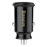 Incarcator auto Baseus Grain (Ccall-ML01), Dual USB, LED Backlight, 5V, 3.1A, negru