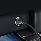 Incarcator auto Baseus Grain (Ccall-ML01), Dual USB, LED Backlight, 5V, 3.1A, negru