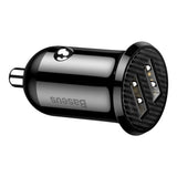 Incarcator auto Baseus (Ccallp-01), 2x USB, Mini Appearance, 4.8A, negru