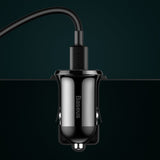 Incarcator auto Baseus (Ccallp-01), 2x USB, Mini Appearance, 4.8A, negru