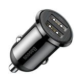 Incarcator auto Baseus (Ccallp-01), 2x USB, Mini Appearance, 4.8A, negru