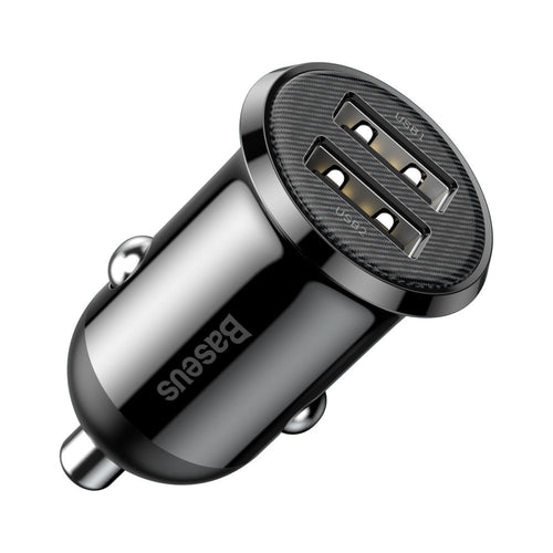 Incarcator auto Baseus (Ccallp-01), 2x USB, Mini Appearance, 4.8A, negru