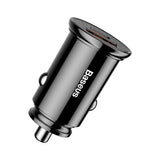Incarcator auto Baseus Circular (Ccall-YS01), USB, Type-C, Incarcare rapida, 30W, 5A, negru