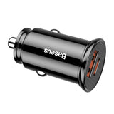 Incarcator auto Baseus Circular (Ccall-YS01), USB, Type-C, Incarcare rapida, 30W, 5A, negru