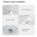 Compresor Portabil Baseus Pocketgo (C11157700221-00), Portabil, Reincarcabil, Multifunctional, LED Light, 230l/min, 3.5kPa, Alb
