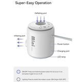 Compresor Portabil Baseus Pocketgo (C11157700221-00), Portabil, Reincarcabil, Multifunctional, LED Light, 230l/min, 3.5kPa, Alb