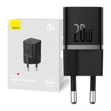 Incarcator retea Baseus (CCGN050101), GaN, Type-C, Incarcare rapida, 20W, negru