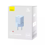Incarcator retea Baseus (CCGN050103), GaN, Type-C, Incarcare rapida, 20W, bleu