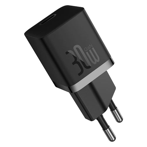Incarcator retea Baseus (CCGN070401), GaN, Type-C, Incarcare rapida, 30W, negru