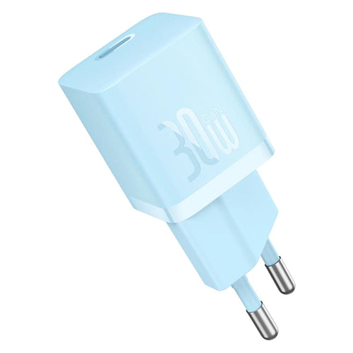 Incarcator retea Baseus (CCGN070603), GaN, Type-C, Incarcare rapida, 30W, bleu