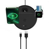 Incarcator wireless Baseus Swan (WXTE000101), MagSafe, pentru iPhone, iWatch, AirPods, cu Cable Type-C, 1m, negru