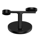 Incarcator wireless Baseus Swan (WXTE000101), MagSafe, pentru iPhone, iWatch, AirPods, cu Cable Type-C, 1m, negru