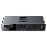 Adaptor Baseus Matrix HDMI Switcher (Cahub-BC0G), Two-Way Switch Splitter 2in1 Or 1in2, 3x HDMI, 4K@30Hz, Gri