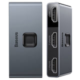 Adaptor Baseus Matrix HDMI Switcher (Cahub-BC0G), Two-Way Switch Splitter 2in1 Or 1in2, 3x HDMI, 4K@30Hz, Gri