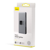 Adaptor Baseus Matrix HDMI Switcher (Cahub-BC0G), Two-Way Switch Splitter 2in1 Or 1in2, 3x HDMI, 4K@30Hz, Gri