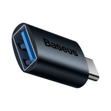 Adaptor Baseus OTG Adapter Ingenuity Series (ZJJQ000003), Type-C to USB 3.2, 10 Gbps, Albastru