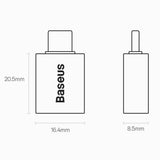 Adaptor Baseus OTG Adapter Ingenuity Series (ZJJQ000003), Type-C to USB 3.2, 10 Gbps, Albastru